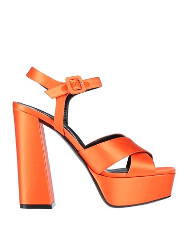 SERGIO ROSSI Sandals Orange Textile fibers
