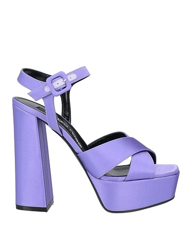 SERGIO ROSSI Sandals Mauve Textile fibres