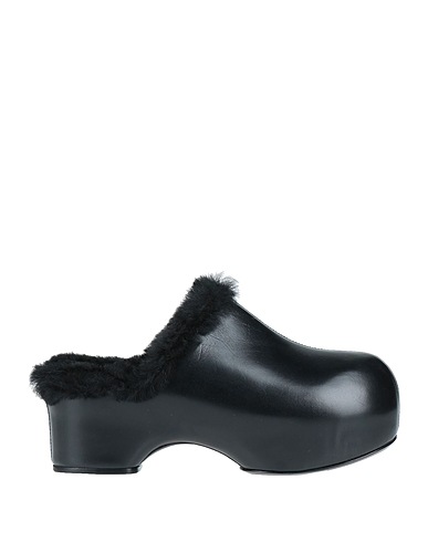 JIL SANDER Mule e zoccoli Nero Pelle di vitello