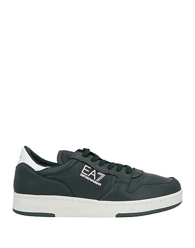 EA7 Sneakers Dark green Cow leather, Polyamide, Polyester, Polyurethane coated