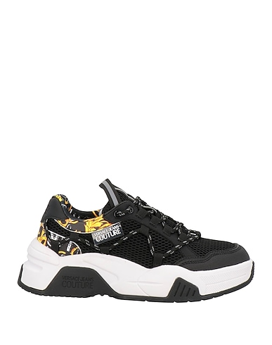 VERSACE JEANS COUTURE スニーカー ブラック 革（なめし加工） / 紡績繊維 / 合成素材