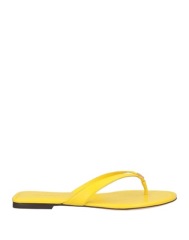 TORY BURCH Flip flops Yellow Goat skin