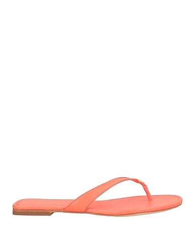 TORY BURCH Flip flops Coral Goat skin