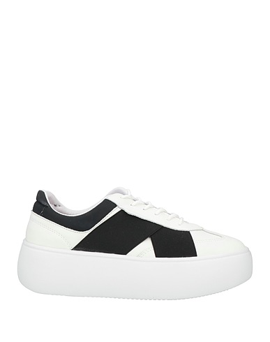 FESSURA Sneakers White Soft Leather, Textile fibres