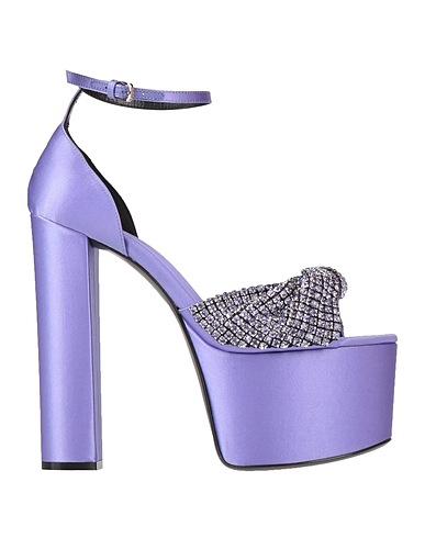 EVANGELIE SMYRNIOTAKI x SERGIO ROSSI Sandals Mauve Textile fibers