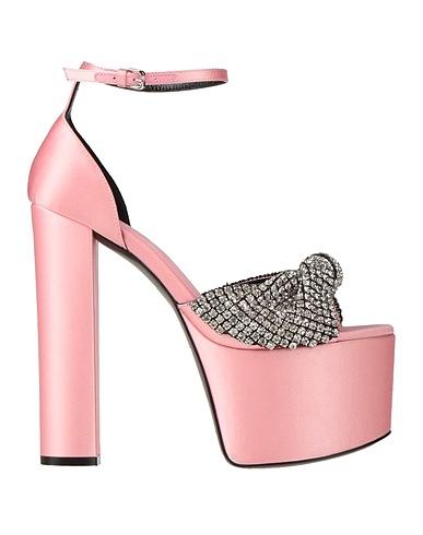 EVANGELIE SMYRNIOTAKI x SERGIO ROSSI Sandals Pink Textile fibers