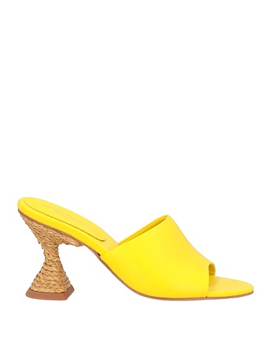 PALOMA BARCELÓ Sandals Yellow Leather