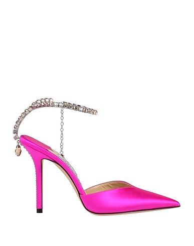 JIMMY CHOO Court Fuchsia Soft Leather, Textile fibres