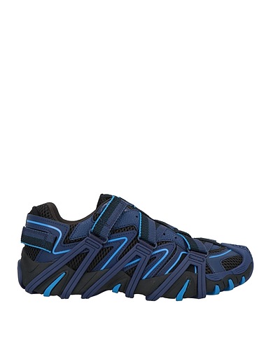 DIESEL Sneakers Navy blue Bovine leather, Polyester, Polyurethane