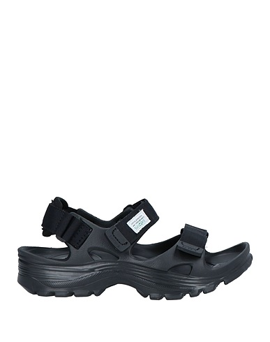 SUICOKE Sandals Black Rubber, Textile fibres