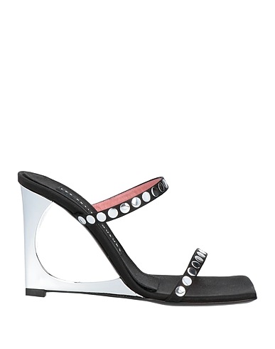 LES PETITS JOUEURS Sandals Black Textile fibres