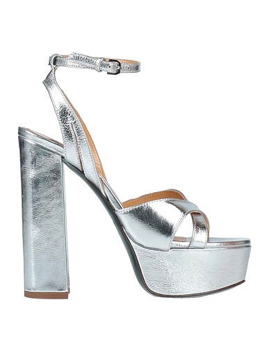 PATRIZIA PEPE Sandals Silver Soft Leather