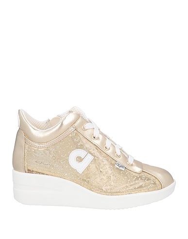 AGILE by RUCOLINE Sneakers Gold Textile fibres, Leather