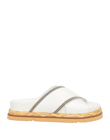 BRUNO PREMI Sandals White Soft Leather