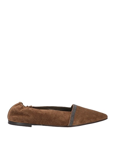 BRUNELLO CUCINELLI Ballet flats Brown Leather