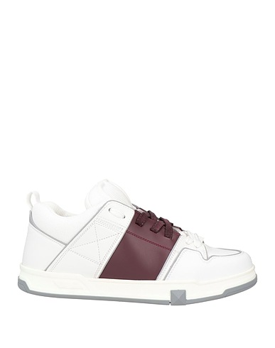 VALENTINO GARAVANI Sneakers White Soft Leather, Textile fibers