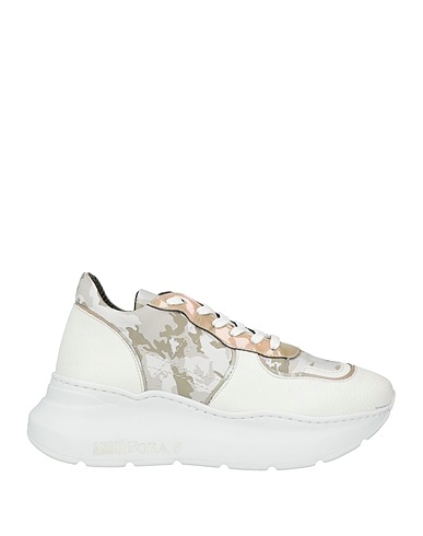 ANDÌA FORA Sneakers White Soft Leather, Textile fibres