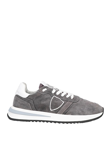 PHILIPPE MODEL Sneakers Grey Soft Leather, Textile fibers