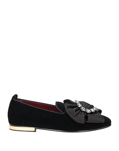 DOLCE&GABBANA Loafers Black Textile fibres, Soft Leather