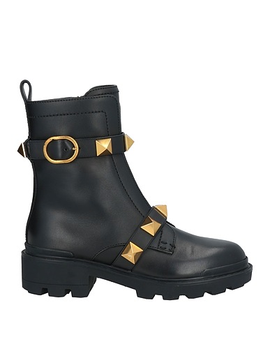 VALENTINO GARAVANI Stiefelette Schwarz Leder