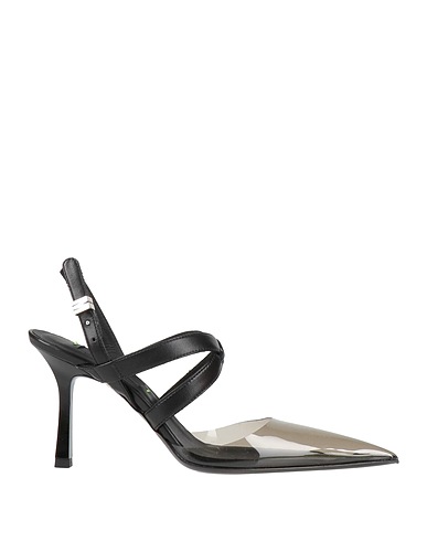 MSGM Pump Black Soft Leather, Plastic