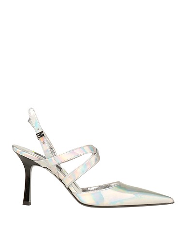 MSGM Pump Silver Soft Leather