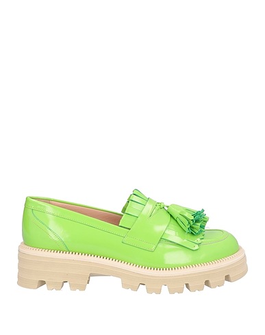 PERTINI Loafers Lime green Soft Leather