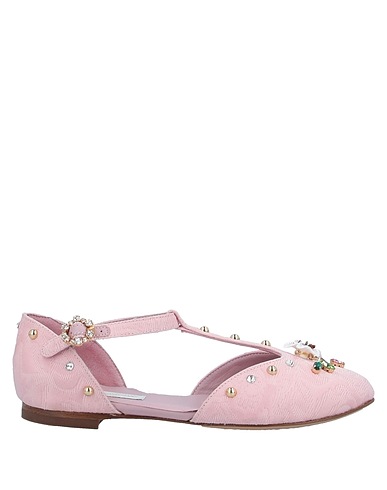 DOLCE&GABBANA Formal shoes Pink Textile fibers