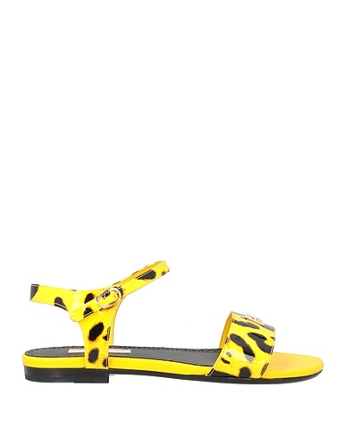 DOLCE&GABBANA Sandals Yellow 100% Calfskin