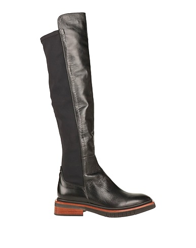 ZINDA Boots Black Soft Leather, Textile fibers