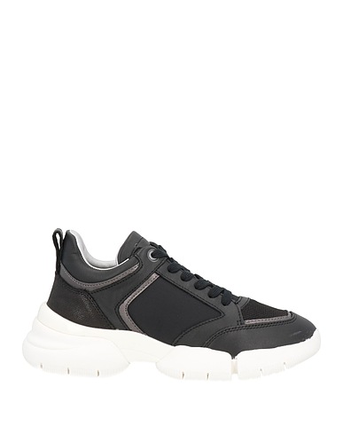 GEOX Sneakers Black Soft Leather, Textile fibres