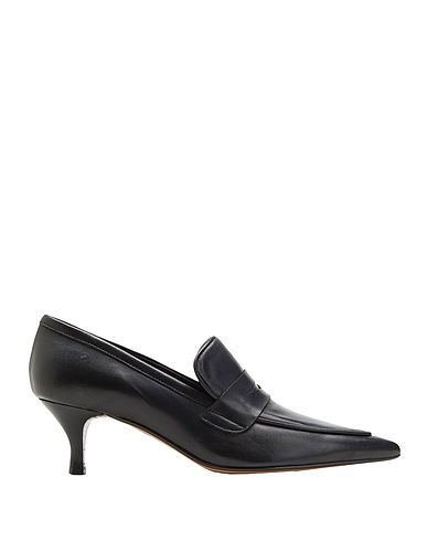 8 by YOOX Loafers LEATHER POINTY-TOE PENNY LOAFER
 Black 100% Ovine leather