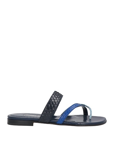 MANOLO BLAHNIK Flip flops Midnight blue Leather