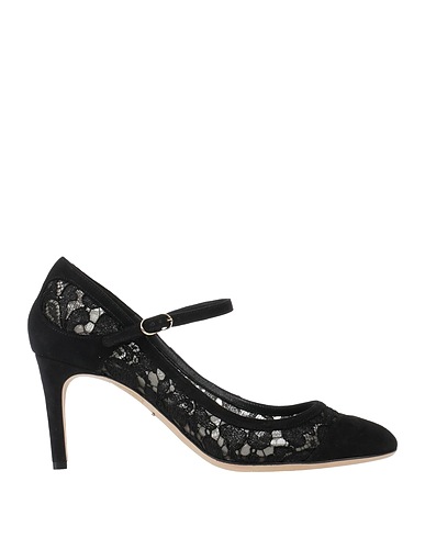 DOLCE&GABBANA Pump Black 45% Viscose, 25% Cotton, 20% Goat skin, 10% Polyamide
