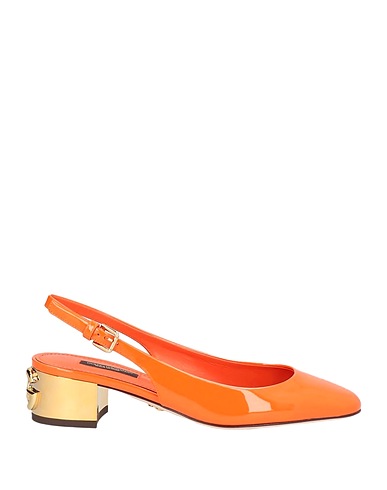 DOLCE&GABBANA Court Orange 100% Calfskin
