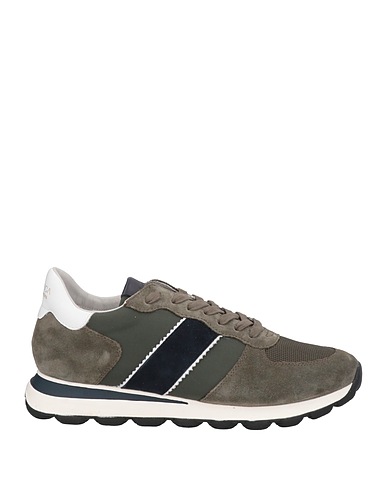 GEOX Sneakers Verde militare Pelle, Fibre tessili