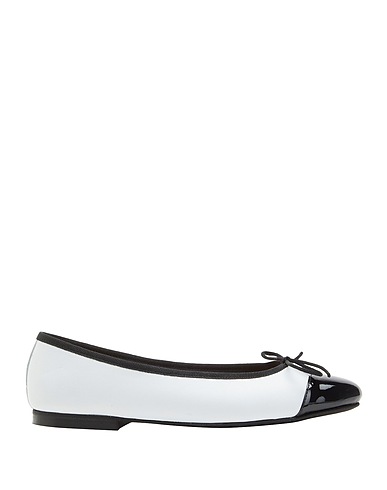 8 by YOOX Ballet flats LEATHER BALLET FLATS
 White 80% Ovine leather, 20% Polyurethane