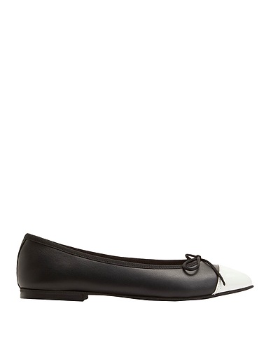 8 by YOOX Ballet flats LEATHER BALLET FLATS
 Black 80% Ovine leather, 20% Polyurethane