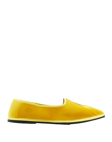 8 by YOOX Loafers VELVET FRIULANE SLIPPER
 Yellow 100% Polyester