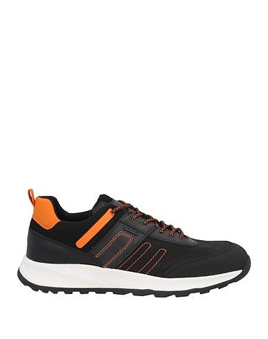 GEOX Sneakers Nero Fibre tessili, Pelle