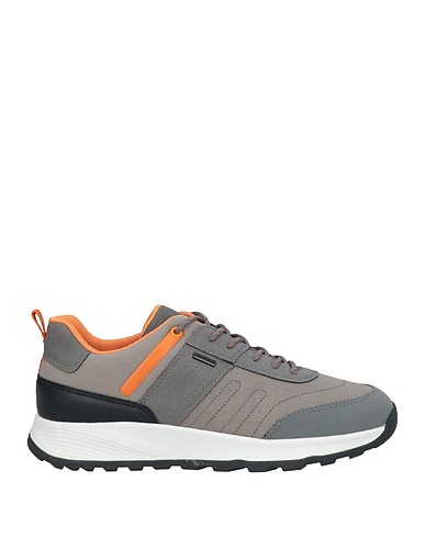 GEOX Sneakers Grigio chiaro Fibre tessili, Pelle