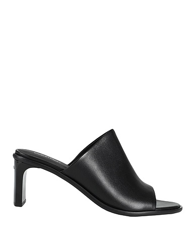 CALVIN KLEIN Sandals Black 100% Soft Leather