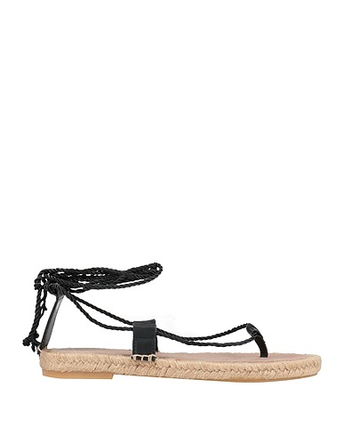 MYCHALOM Espadrillas Nero Fibre tessili, Pelle