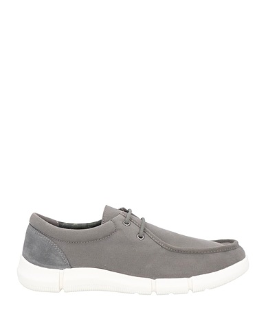 GEOX Stringate Grigio Fibre tessili, Pelle