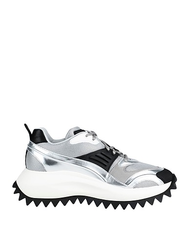 VIC MATIĒ Sneakers Silver Textile fibres, Soft Leather