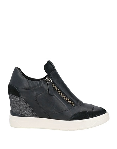GEOX Sneakers Schwarz Leder, Gewebefasern