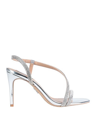 STEVE MADDEN Sandals Silver Textile fibers
