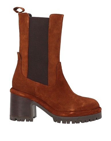 PAOLA FERRI Ankle boot Tan Leather