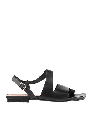 GANNI Flip flops Black Leather
