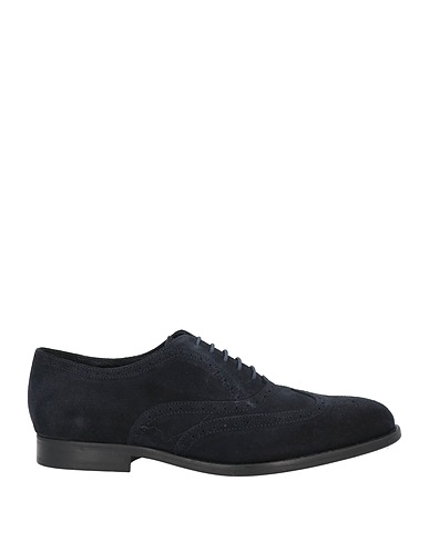 GEOX Laced shoes Midnight blue Soft Leather